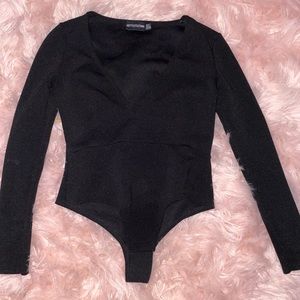 PrettyLittleThing Black long sleeve body suit